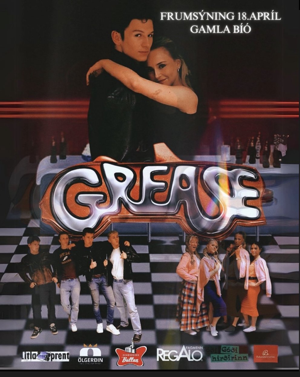Frumsýning á Grease í Gamla bíó í kvöld