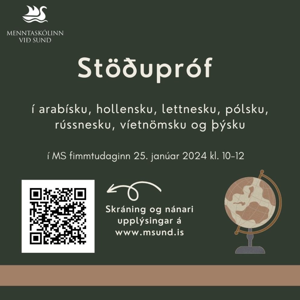 Stöðupróf 25. janúar