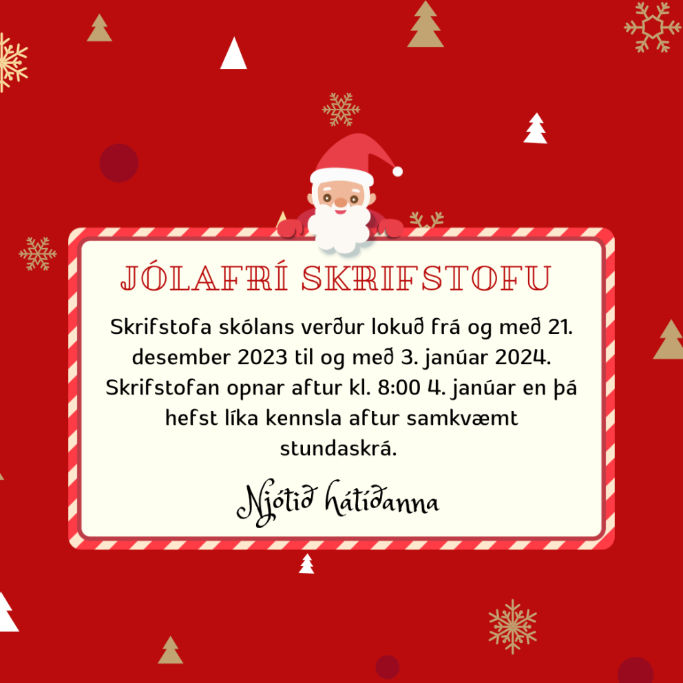 Jólafrí skrifstofu