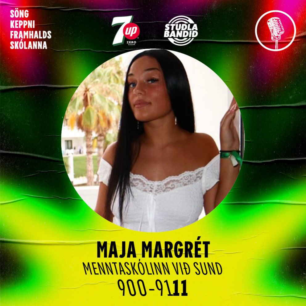 Maja keppir fyrir hönd MS í Söngkeppni framhaldsskólanna 11. apríl