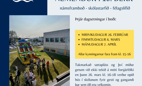 Kynningar fyrir nemendur í 10. bekk - skráning opin
