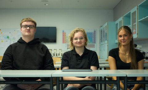 Gettu betur lið MS 2025-2026 - Hinrik Hugi, Oliwia Eva og Hekla Kristín