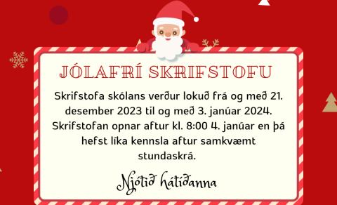 Jólafrí skrifstofu